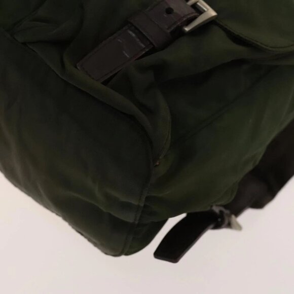 PRADA Backpack Nylon Green Silver Auth 135051 - Picture 5 of 16
